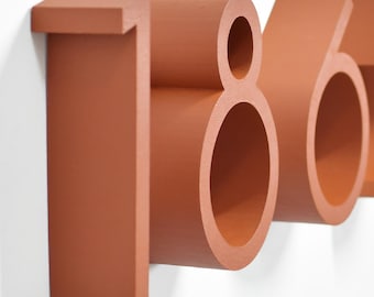 Extrusión mínima: números de casa 3D modernos