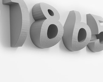 Curve 3D House Numbers - Modern House Numbers