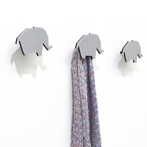 Modern Wall Hook Elephant - Kids Room decor, Coat Hook, Decorative Wall Hook, Wall Pegs, Wall Key Hanger, Kids Nursery Room