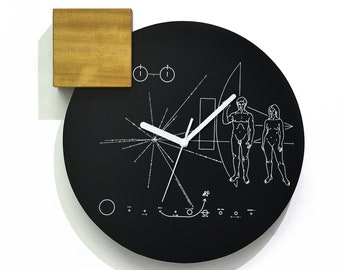 Illusion Modern Black Aluminum (ACP) Wall Clock - Home Office Decor - Office Wall - Personalized Graduation Gift - Minimalist - Architect