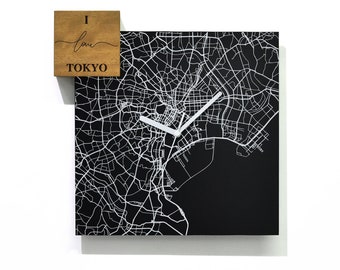 Modern Square Black Aluminum Wall Clock Fiber Laser