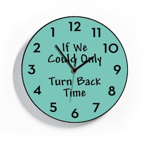 Reverse Wall Clock - If we could turn back time - Backwards running Time - Counterclockwise Wall Clock - Funny Gift Idea - RGB LED 5V Option