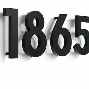 Letras de números de casas modernas - Acrílico preto - Números de caixas de correio - Placa de endereço residencial - Números de apartamentos - Números de quartos de hotel - Números de portas