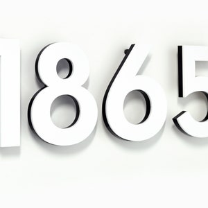Letras de números de casas modernas - Acrílico branco - Números de caixas de correio - Placa de endereço residencial - Números de apartamentos - Números de quartos de hotel - Números de portas