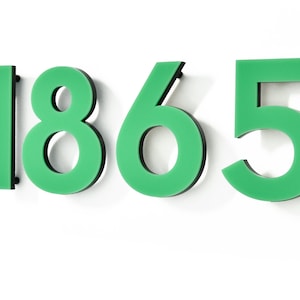 Letras de números de casas modernas - Acrílico verde claro - Números de caixas de correio - Placa de endereço residencial - Números de apartamentos - Nº do quarto de hotel - Números de portas