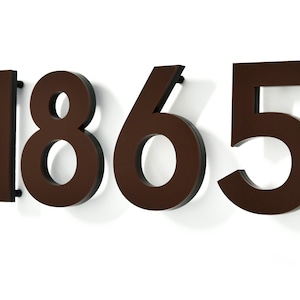 Letras de números de casas modernas - Acrílico marrom - Números de caixas de correio - Placa de endereço residencial - Números de apartamentos - Números de quartos de hotel - Números de portas