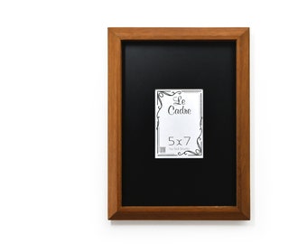 Le Cadre Picture Frames, Modern Wooden Photo Frames made with African Teak Iroko Wood - Handmade Picture Frames - Wall Frames Decor 5" x 7"