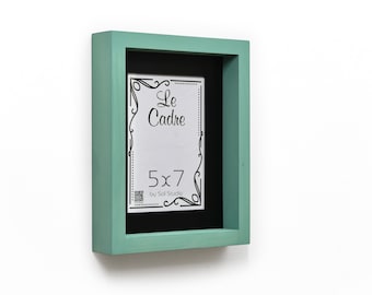 Le Cadre Picture Frames - Modern Wooden Photo Frames made of Swedish Wood - Handmade Picture Frames - Chalk Turquoise - Wall Frames Decor