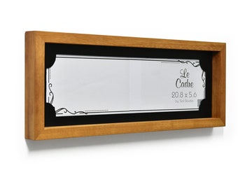 Le Cadre Picture Frames, Modern Wooden Photo Frames made with African Teak Iroko Wood - Handmade Picture Frames - Wall Frames 20.8" x 5.6"