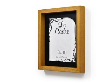 Le Cadre Picture Frames, Modern Wooden Photo Frames made with African Teak Iroko Wood - Handmade Picture Frames - Wall Frames 8" x 10"
