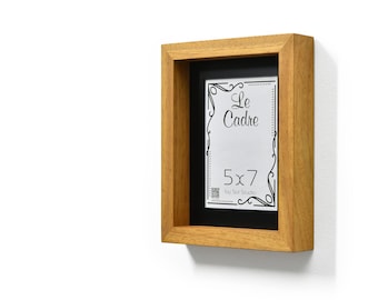 Le Cadre Bilderrahmen, Moderne Holzfotorahmen aus Afrikanischem Teak Iroko Holz - Handgemachte Bilderrahmen - Wandrahmen 12 x 18 cm