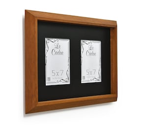 Le Cadre Picture Frames, Modern Wooden Photo Frames made with African Teak Iroko Wood - Handmade Picture Frames - Wall Frames 2 of 5" x 7"