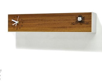 Nowoczesny zegar z kukułką - lite drewno - drewniany zegar ścienny / stołowy - City One-Story Big - prezent na parapetówkę - prezent na nowy dom - powitalny
