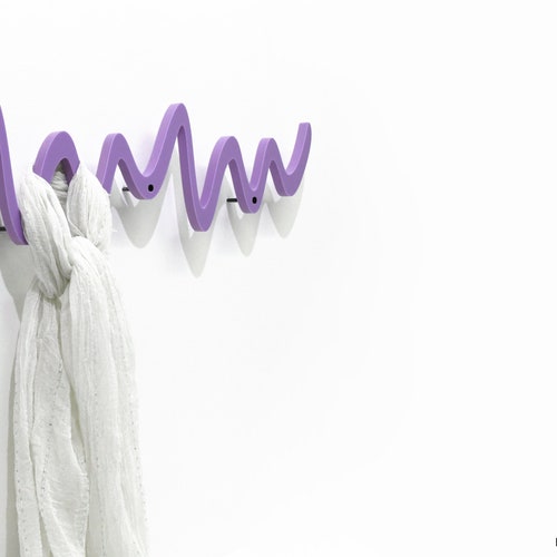 Modern Decorative Wall Hook White Zick Zack Coat Rack Etsy