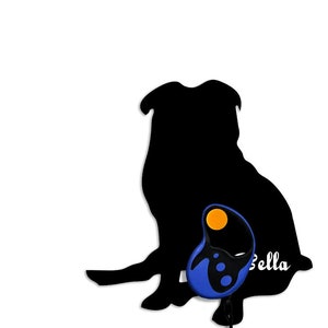 French Bulldog Custom Name Wall Hook for Leash Keys Towel main image 0