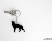 German Shepherd Keychain Silhouette