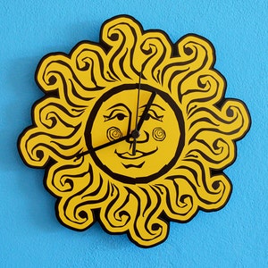Sun Face - Wall Clock