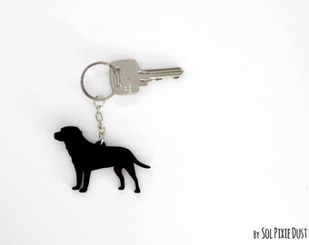 Labrador Hund Schlüsselanhänger Silhouette