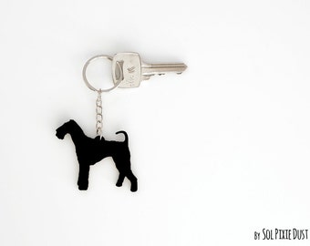 Wire Fox Terrier Keychain Silhouette