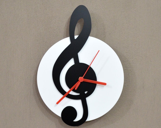 Music Sol Key - Reloj de pared