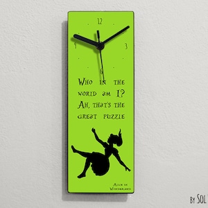 Alice Wall Clock - Who in the world am I? Ah, that&#39;s the great puzzle - Wall Clock