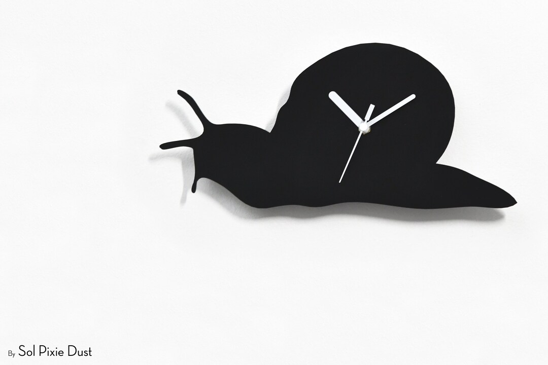 Snail Silhouette Wall Clock Snail Wall Decor Snail Lovers Gift Idea