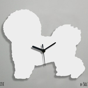 Bichon Frise Dog 2 - Wall Clock Silhouette