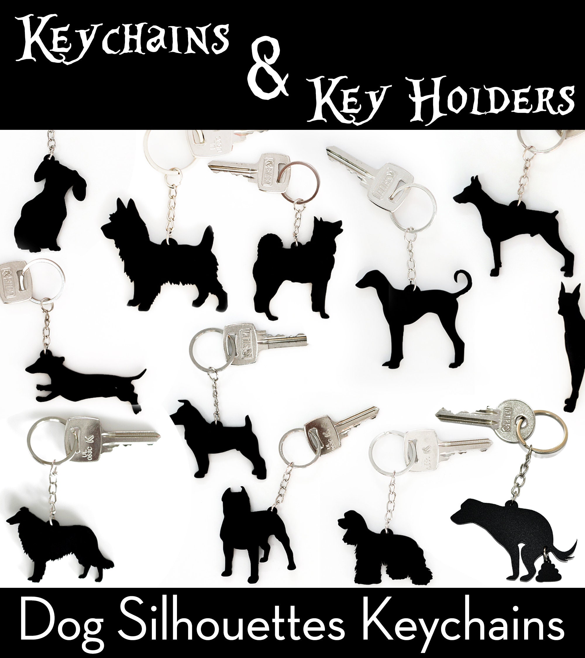 Doberman Pinscher Keychain Silhouette - Etsy
