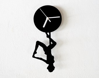 Sexy paaldansen silhouet - wandklok