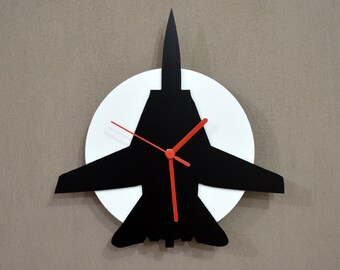 F-14 Tomcat - Noir & Blanc - Horloge Murale