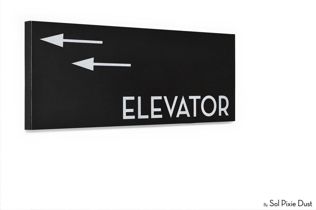 Rectangular Direction Sign Large Directional Sign - Aluminum Hollow Bar Rectangle - Black With ...