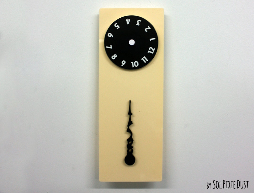 Stable Hand, Rotating Numbers - Beige Wall Clock - Etsy