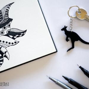 Key chain -  Kangaroo Silhouette