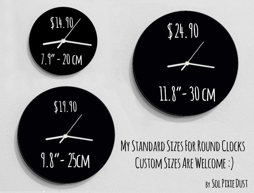 Red Dot Full Moon Wall Clock - Etsy