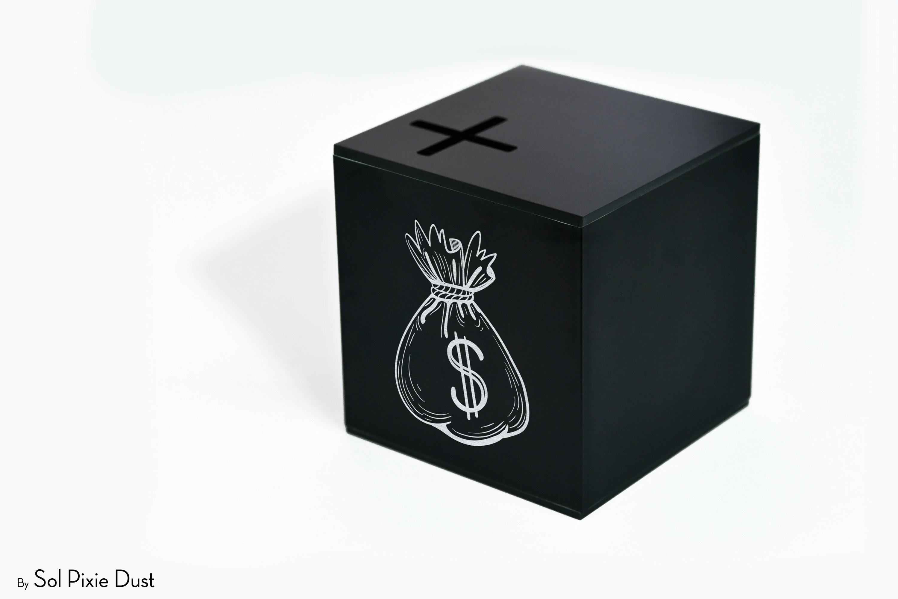 Machine Money Box Square Aluminum Money Box Square - Engraved Personalized Money Bank ...