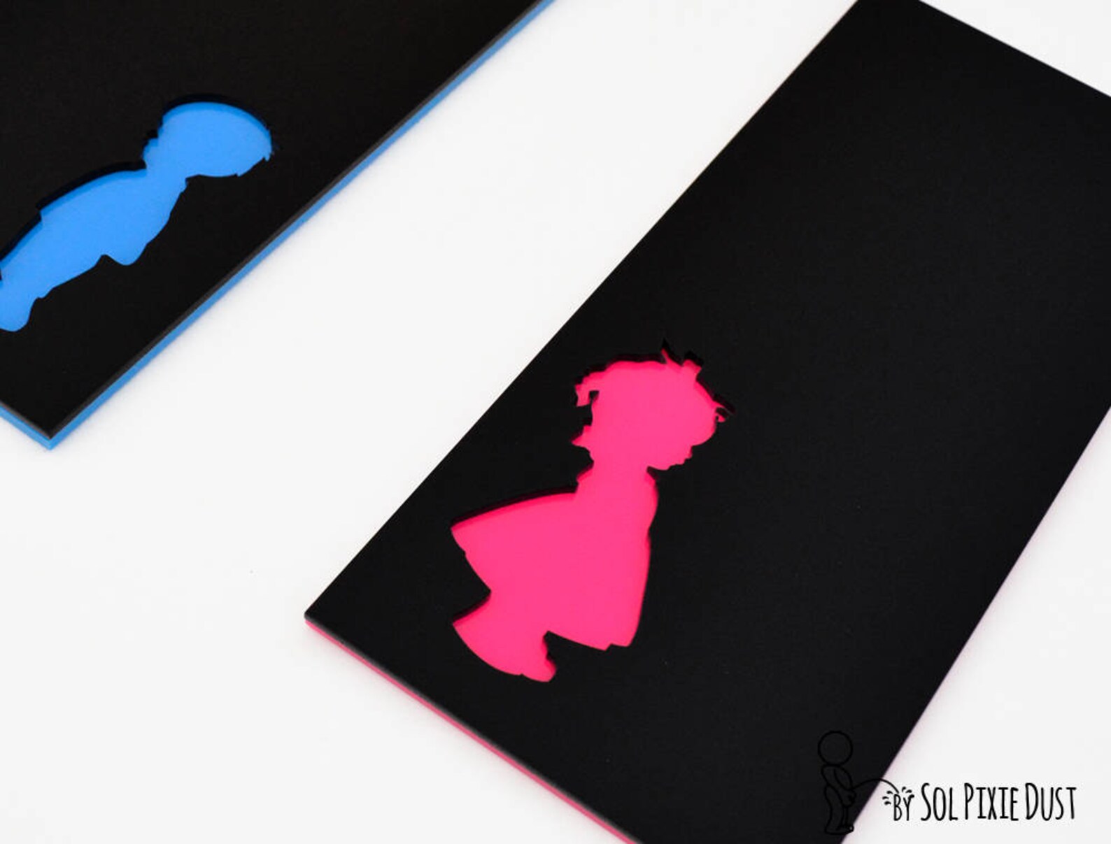 Boy and Girl Set of Two Bathroom Sign Modern Restroom Signs - Etsy