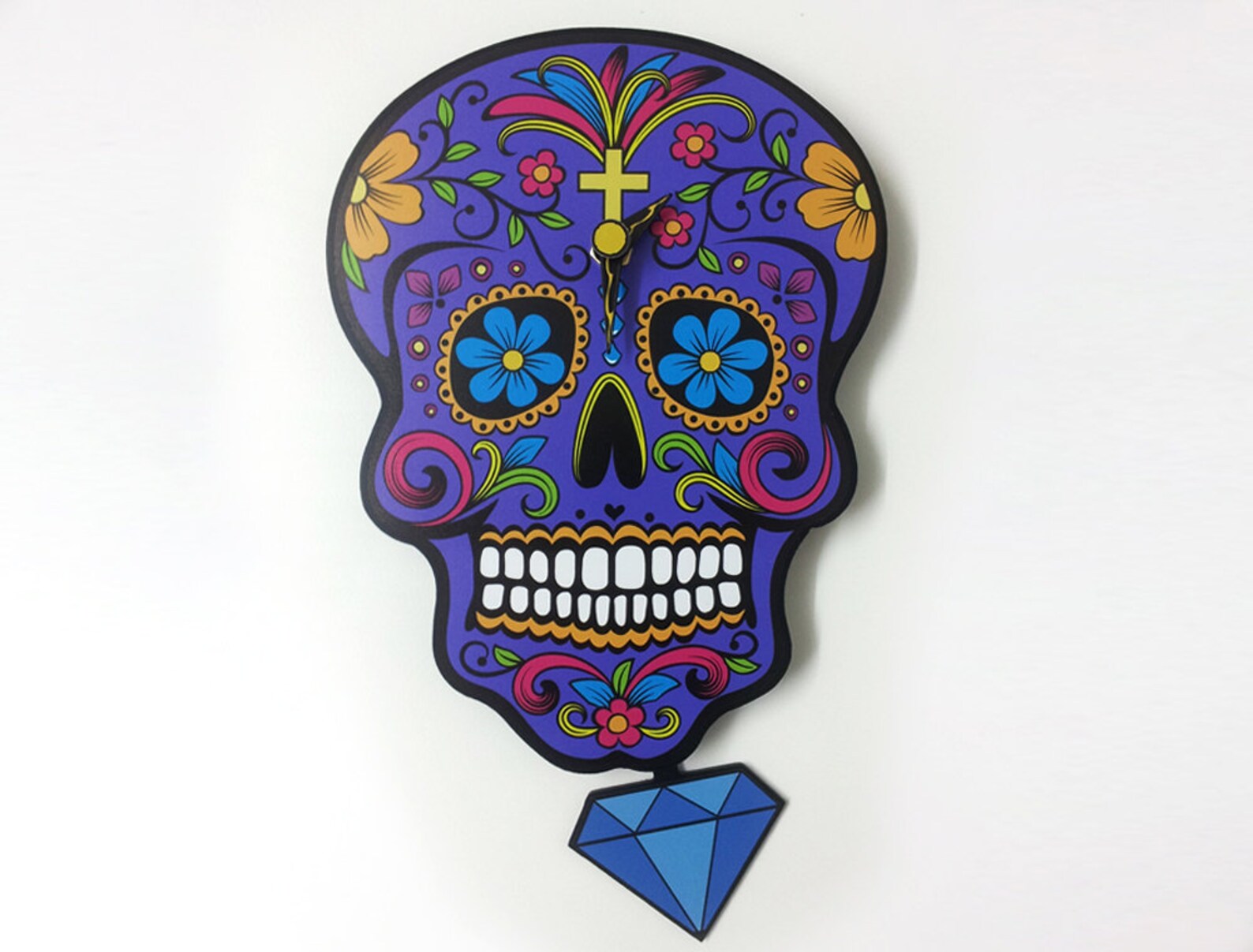 Purple Sugar Skull - Day of the Dead -dia De Los Muertos - Calavera ...