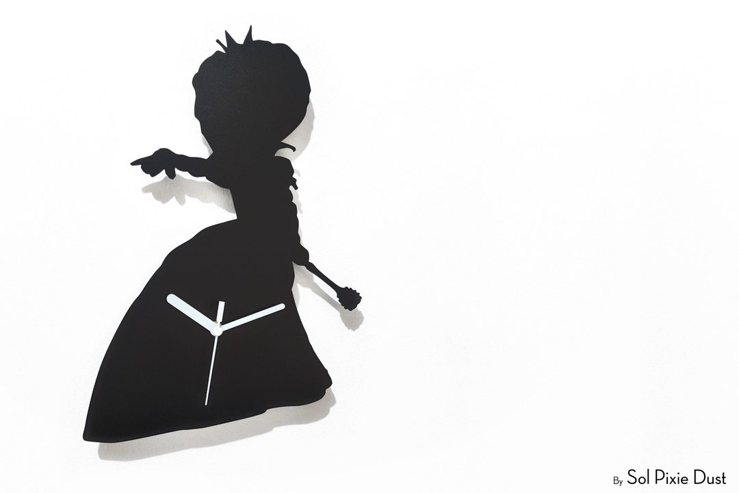 Red Queen Silhouette Wall Clock off With Their Heads Wonderland Queen ...