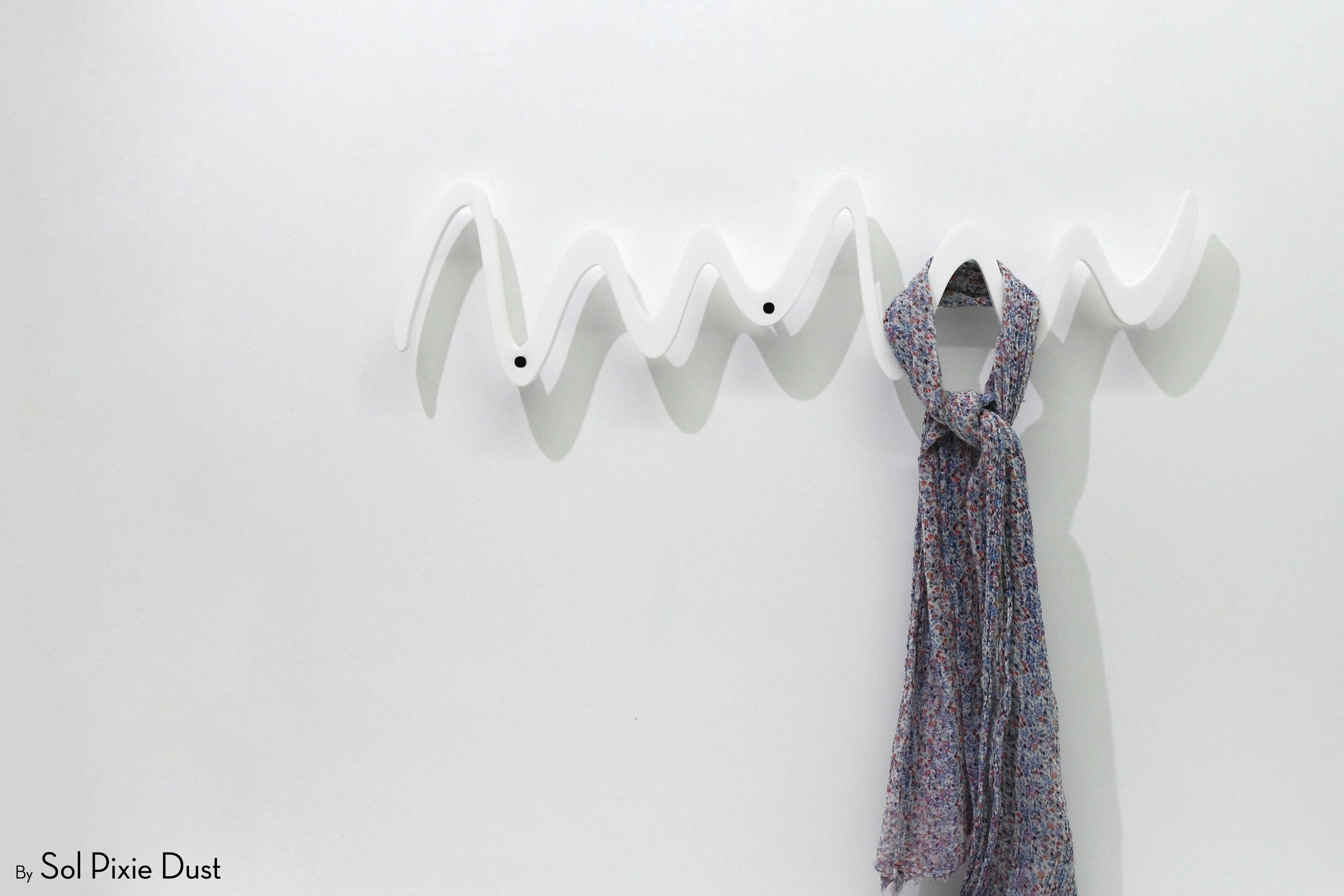 Modern Decorative Wall Hook White Zick Zack Coat Rack Etsy