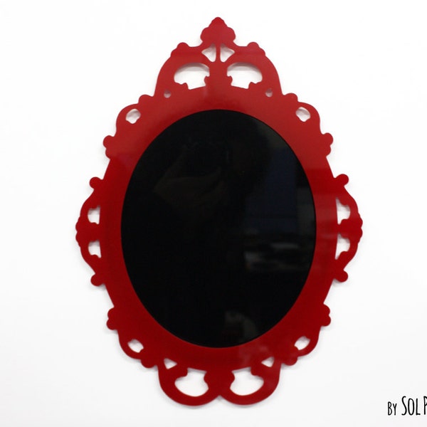 Modern Rococo Red Photo Frame - Oval Baroque Picture Frame