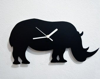 Rhinoceros Silhouette - Wall Clock