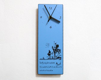 Don Quixote Quote - Sanity may be madness but the maddest of all is to see life as it is and not as it should be - Wall Clock