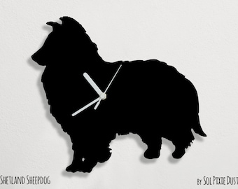 Shetland Sheepdog - Wall Clock Silhouette