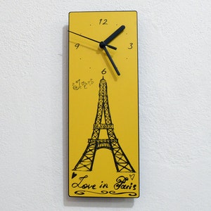 Love For Paris - Tour Eiffel - Horloge murale