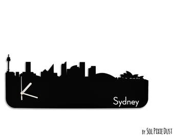 Sydney Skyline - Silhouette - Wall Clock