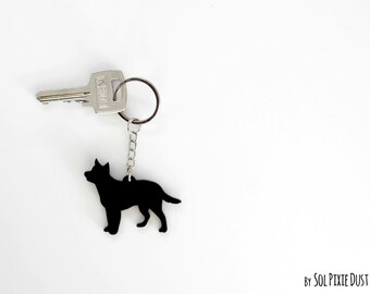 Australian Cattle Dog Keychain Silhouette