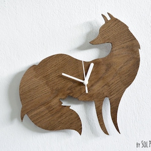 Fox Silhouette - Wooden Wall Clock