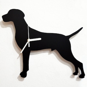 Chien Braque de Weimar - Silhouette d’horloge murale