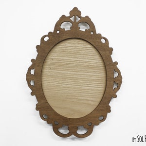Modern Rococo Wooden Photo Frame - Oval Baroque Picture Frame