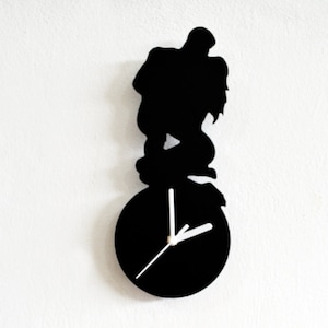 Passion Couple in Love Silhouette - Wall Clock